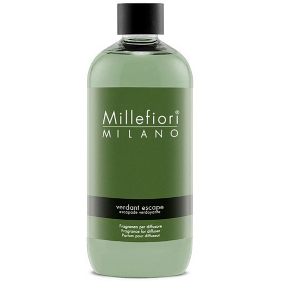 Millefiori Milano Natural Verdant Escape - Únik do zeleně Náplň difuzéru pro vonná stébla 500 ml