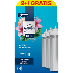 Glade ONE náhradní náplně do osvěžovače vzduchu Ocean Adventure 3×10 ml, 30 ml Glade ONE náhradní náplně do osvěžovače vzduchu Ocean Adventure 3×10 ml, 30 ml
