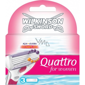 Wilkinson Quattro for Women náhradní hlavice 3 kusy