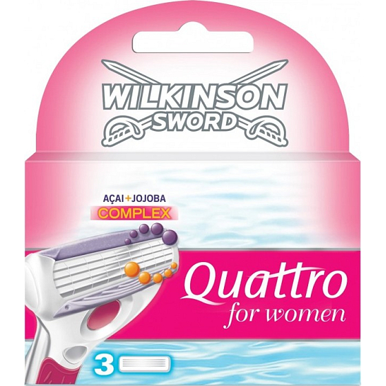Wilkinson Quattro for Woman náhradní hlavice 3 kusy