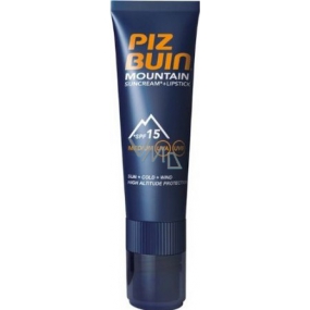 Piz Buin Mountain SPF15 sluneční krém 20 ml + SPF30 tyčinka na rty 2,3 ml, duopack