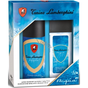 Tonino Lamborghini Acqua parfémovaný deodorant sklo pro muže 75 ml + deodorant sprej 150 ml, kosmetická sada