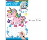 Samolepka tabulka na psaní fixem jednorožec 34 x 21 cm 1 arch