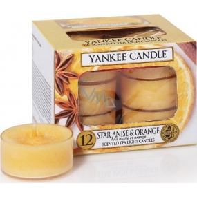 Yankee Candle Star Anise & Orange - Anýz a pomeranč vonná čajová svíčka 12 x 9,8 g
