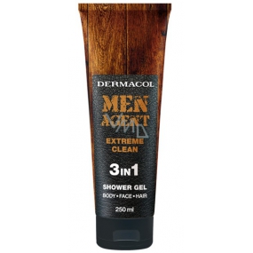 Dermacol Men Agent 3v1 Extreme Clean sprchový gel 250 ml tuba