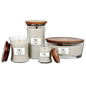 WoodWick Warm Wool - Hřejivá vlna vonná svíčka s dřevěným knotem petite 31 g