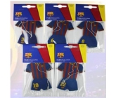 FC Barcelona aromatická vonná karta do auta ve tvaru oblečení hráčů klubu