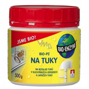 Bio-Enzym Bio-P2 Biologický přípravek k rozkladu tuků v odpadních systémech 500 g