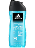 Adidas Ice Dive 3in1 sprchový gel na tělo, vlasy a pleť pro muže 250 ml