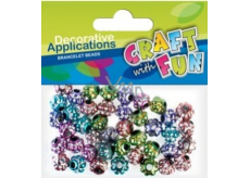 Craft with fun Ozdobné korálky plastové s průvlekem 3 mm barevné mix 50 kusů