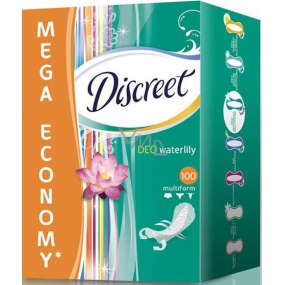 Discreet Deo Waterlily slipové intimní vložky pro každodenní použití 100 kusů