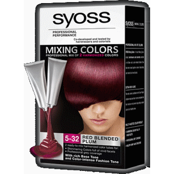 Syoss Mixing Colors dlouhotrvající barva na vlasy 5-32 Směs Červených Švestek