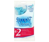 Gillette Venus 2 Simply pohotová holítka s zvlhčujícím páskem 4 + 2 kusy pro ženy