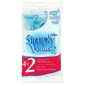 Gillette Venus 2 Simply pohotová holítka s zvlhčujícím páskem 4 + 2 kusy pro ženy