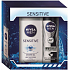 Nivea Men Sensitive antiperspirant sprej 150 ml + Sensitive sprchový gel 250 ml kosmetická sada