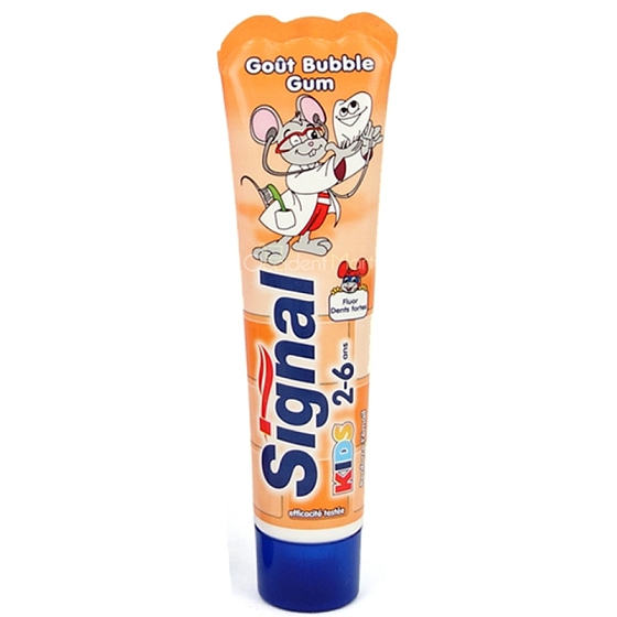 Signal Kids Buble Gum 2-6 let s příchutí žvýkačky zubní pasta pro děti 50 ml