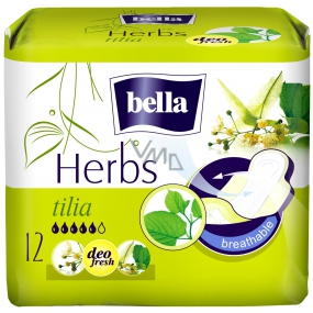 Bella Herbs Tilia intimní aromatizované vložky s křidélky 12 kusů