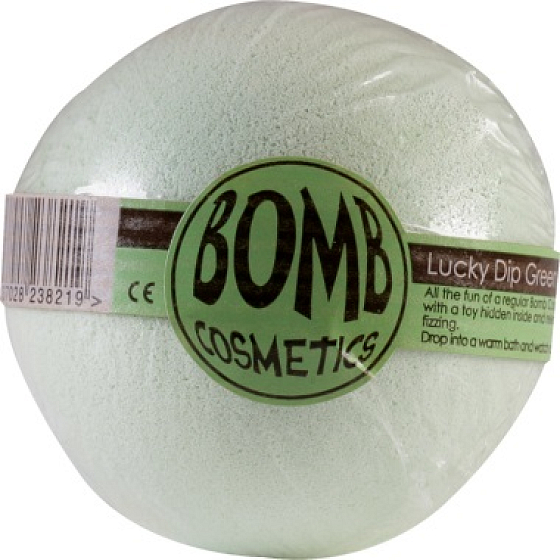Bomb Cosmetics Zelený - Lucky Dip Green Šumivý balistik do koupele s překvapením pro děti 160 g