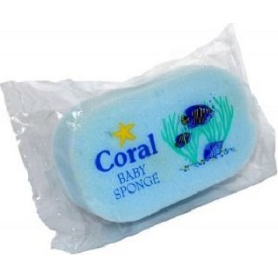 Coral Baby Sponge koupelová houba různé barvy 12,5 x 8 x 3,5 cm