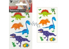Tetovací obtisky barevné dětské Malí dinosauři 10,5 x 6 cm