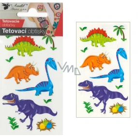 Tetovací obtisky barevné dětské Malí dinosauři 10,5 x 6 cm