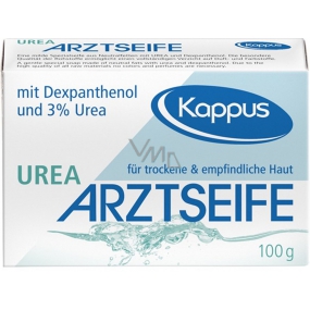 Kappus Urea lékařské toaletní mýdlo bez parfemace a barviv pro alergickou pokožku čiré 100 g