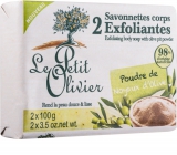 Le Petit Olivier Olivový olej peelingové toaletní mýdlo 2 x 100 g