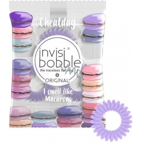 Invisibobble Original Cheatday Macaron Mayhem Gumička do vlasů fialová s vůní francouzských makronek 3 kusy