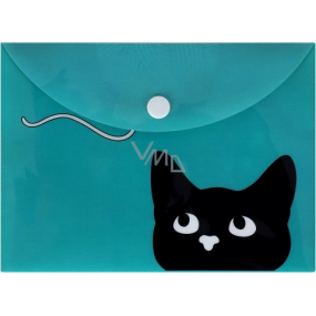 Albi Pouzdro na dokumenty Kočka s klubkem modré B6 - 176 x 125 mm