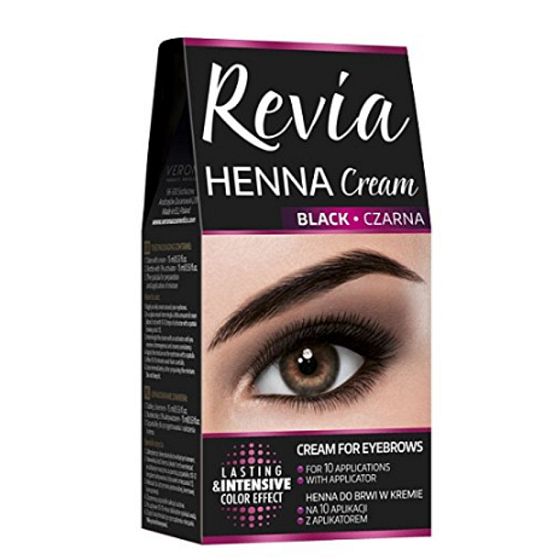Revia Henna barva na obočí, krém 15 ml + aktivátor 15 ml, 01 Black