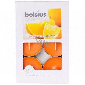 Bolsius Aromatic Juicy Orange - Štavnatý pomeranč vonné čajové svíčky 6 kusů, doba hoření 4 hodiny
