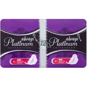 Always Platinum Collection Ultra Super Plus intimní vložky 2 x 6 kusů