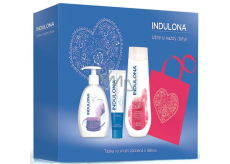 Indulona Sensi Care tekuté mýdlo pro citlivou pokožku dávkovač 300 ml + Original krém na ruce 85 ml + Růžové květy tělové mléko pro normální typ pokožky 400 ml + látková taška, kosmetická sada pro ženy