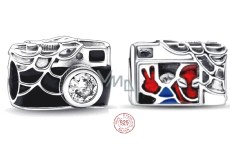 Charm Sterlingové stříbro 925 Marvel Spiderman fotoaparát, korálek na náramek