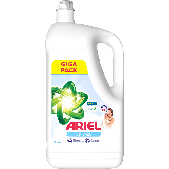 Ariel Sensitive Skin tekutý prací gel na jemné a dětské prádlo 100 dávek 5 l