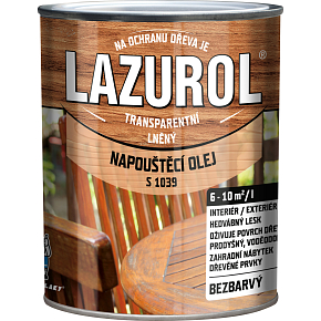 Lazurol S1039 napouštěcí olej, přírodní, 0,75 l Lazurol S1039 napouštěcí olej, přírodní, 0,75 l