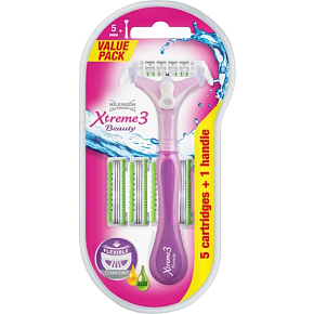 Wilkinson Xtreme3 Beauty Hybrid dámský holící strojek, 5 ks Wilkinson Xtreme3 Beauty Hybrid dámský holící strojek, 5 ks