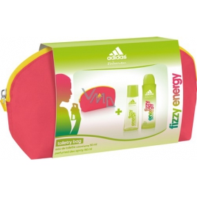 Adidas Fizzy Energy toaletní voda 50 ml + deodorant sprej 150 ml + toaletní taška, dárková sada