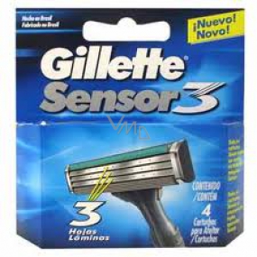 Gillette Sensor 3 náhradní hlavice pro muže 4 kusy