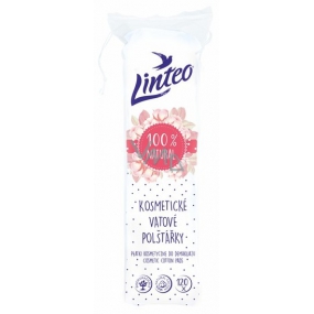 Linteo 100% Natural kosmetické vatové odličovací tampony 120 kusů