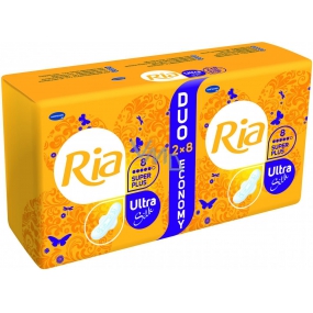 Ria Ultra Silk Super Plus hygienické vložky 2 x 8 kusů