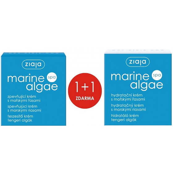 Ziaja Marine Algae Spa mořské řasy hydratační krém 50 m l + Marine Algae Spa mořské řasy zpevňující pleťový krém 50 ml