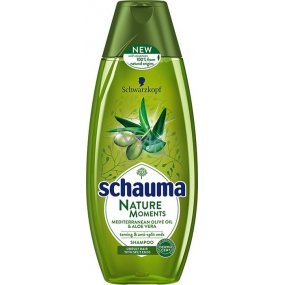 Schauma Nature Moments Středomořský olivový olej a Aloe Vera regenerační proti třepení konečků šampon na vlasy 400 ml