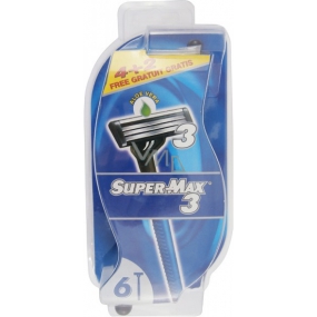 Super-Max 3 for Men jednorázový 3břitý holicí strojek 6 kusů