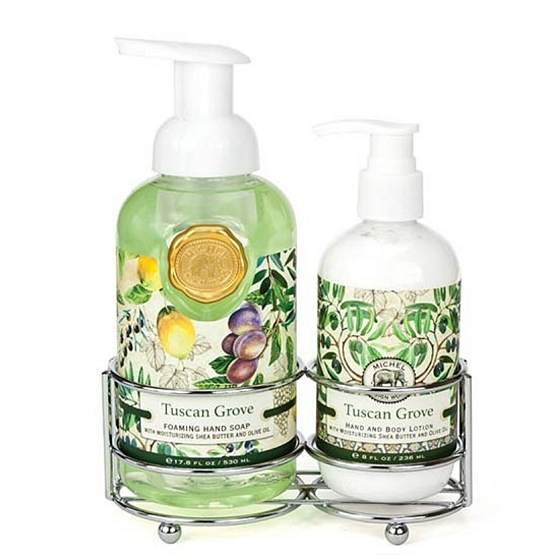 Michel Design Works Ráj Toskánska pěnící tekuté mýdlo na ruce 530 ml + mléko na ruce a tělo 236 ml, kosmetická sada