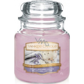 Yankee Candle Honey Lavender Gelato - Levandulová zmrzlina s medem vonná svíčka Classic střední sklo 411 g