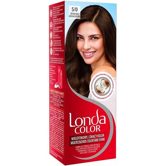 Londa Color barva na vlasy 5/0 Středně hnědá