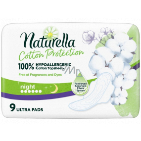 Naturella Cotton Protection Ultra Night hygienické vložky s křidélky 9 kusů