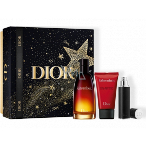 Christian Dior Fahrenheit toaletní voda pro muže 100 ml + toaletní voda 10 ml + sprchový gel 50 ml, dárková sada