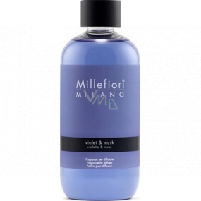 Millefiori Milano Natural Violet & Musk - Fialka a Pižmo Náplň difuzéru pro vonná stébla 250 ml